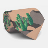 Eenvoudige woestijn cactus patroon kleurrijke brui stropdas (Opgerold)