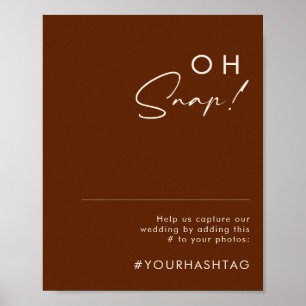 Eenvoudige Woestijn   Donker Kaneel Oh Snap Hashta Poster