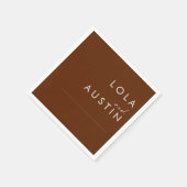 Eenvoudige woestijn | Donkere cinnamon Wedding Nap Servet (Hoek)