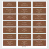 Eenvoudige woestijn | Donkere kaneel-Adresetikette Sticker (Vel)
