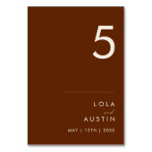 Eenvoudige woestijn | Donkere kaneelnummer Kaart (Achterkant)