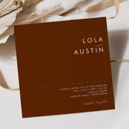 Eenvoudige woestijn | Donkere kannamon Square Invi Kaart