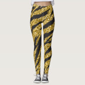 Eenvoudige woestijn gouden tijger strepen patroon  leggings (Voorkant)