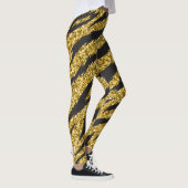Eenvoudige woestijn gouden tijger strepen patroon leggings (Rechts)