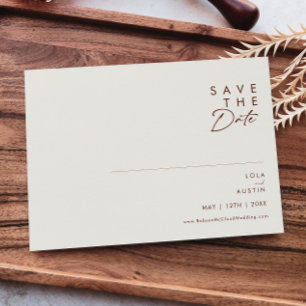 Eenvoudige woestijn   Horizontaal natuurlijk wit Save The Date