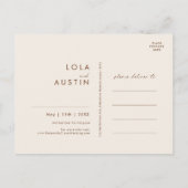 Eenvoudige woestijn | Natural White Save the Date  Uitnodiging Briefkaart (Achterkant)