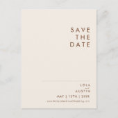 Eenvoudige woestijn | Natural White Save the Date  Uitnodiging Briefkaart (Voorkant)
