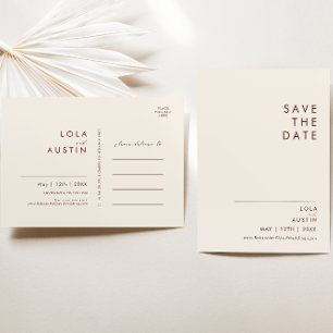Eenvoudige woestijn   Natural White Save the Date  Uitnodiging Briefkaart