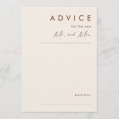 Eenvoudige woestijn | Natural White Wedding Advice Advieskaart (Voorkant)