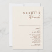 Eenvoudige woestijn | Natural White Wedding Brunch Kaart (Voorkant)