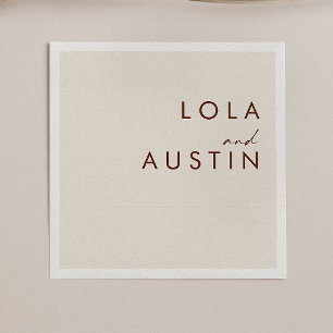 Eenvoudige woestijn   Natural White Wedding Napkin Servet