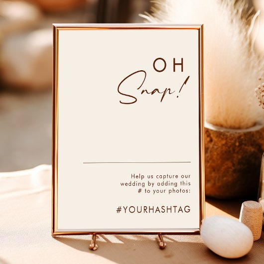 Eenvoudige Woestijn | Natuurlijk Wit Oh Snap Hasht Poster