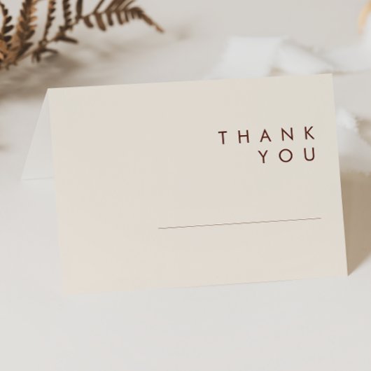 Eenvoudige woestijn | Natuurlijke witte bedankkaar Bedankkaart