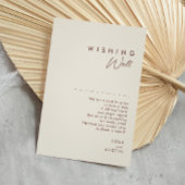 Eenvoudige woestijn | Natuurlijke witte bruiloft Informatiekaartje