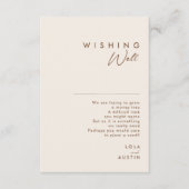 Eenvoudige woestijn | Natuurlijke witte bruiloft Informatiekaartje (Voorkant)