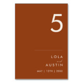 Eenvoudige woestijn | Tabelnummer Terracotta Kaart (Voorkant)