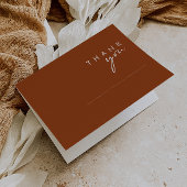 Eenvoudige woestijn | Terracotta bedankpas Bedankkaart