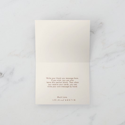 Eenvoudige woestijn | Terracotta bedankpas Bedankkaart (Binnen)