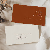 Eenvoudige woestijn | Terracotta Flat Wedding Plac Plaatskaartje