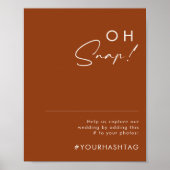 Eenvoudige woestijn | Terracotta Oh Snap Wedding H Poster (Voorkant)