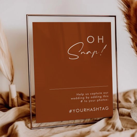 Eenvoudige woestijn | Terracotta Oh Snap Wedding H Poster