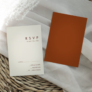 Eenvoudige woestijn Terracotta RSVP-kaart RSVP Kaartje