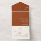 Eenvoudige woestijn | Terracotta Seal and Send All In One Uitnodiging (Binnen)