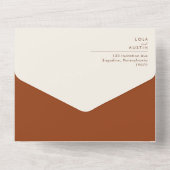 Eenvoudige woestijn | Terracotta Seal and Send All In One Uitnodiging (Achterkant)