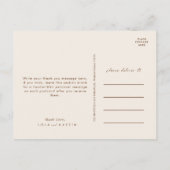 Eenvoudige woestijn | Terracotta Wedding Bedankt Briefkaart (Achterkant)