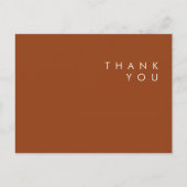 Eenvoudige woestijn | Terracotta Wedding Bedankt Briefkaart (Voorkant)