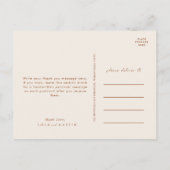 Eenvoudige woestijn | Terracotta Wedding Bedankt P Briefkaart (Achterkant)