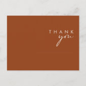 Eenvoudige woestijn | Terracotta Wedding Bedankt P Briefkaart (Voorkant)