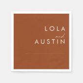 Eenvoudige woestijn | Terracotta Wedding Napkins Servet (Voorkant)