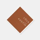 Eenvoudige woestijn | Terracotta Wedding Napkins Servet (Hoek)