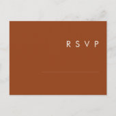 Eenvoudige woestijn | Terracotta Wedding RSVP Brie Briefkaart (Voorkant)