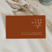 Eenvoudige woestijn | Terracotta Wedding Website K Informatiekaartje