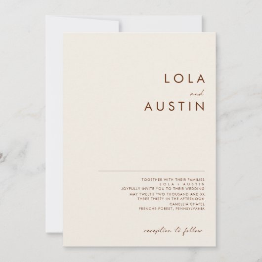 Eenvoudige woestijn | Uitnodiging tot het uitzende (Voorkant)