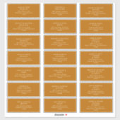 Eenvoudige woestijn | Verbrandde Oranje Adresetike Sticker (Vel)