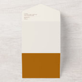 Eenvoudige woestijn | Verbrande Oranje afdichting  All In One Uitnodiging (Buitenkant)