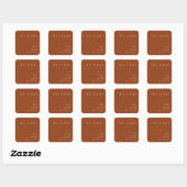 Eenvoudige woestijn | Welkom Terracotta Wedding Vierkante Sticker (Vel)