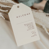 Eenvoudige woestijn | Welkomstwoord natuurlijke wi Cadeaulabel