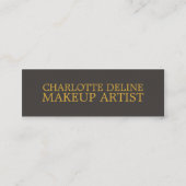 Eenvoudige woltextuur Goud-artiest Mini Visitekaartje (Voorkant)