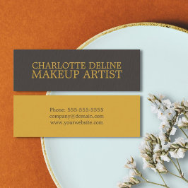 Eenvoudige woltextuur Goud-artiest Mini Visitekaartje