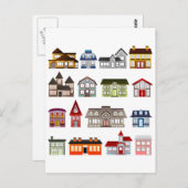 Eenvoudige woningen briefkaart (Voorkant / Achterkant)