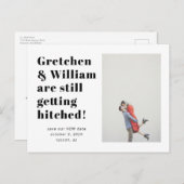 Eenvoudige woorden Opslaan van de datum Foto Brief Briefkaart (Voorkant / Achterkant)