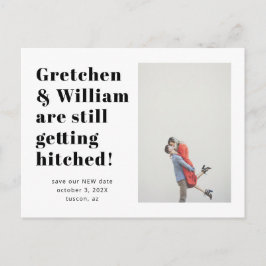 Eenvoudige woorden Opslaan van de datum Foto Brief Briefkaart