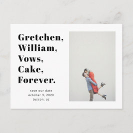 Eenvoudige woordenlijst Opslaan van de datum Foto  Briefkaart