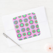 Eenvoudige woordjes vierkante sticker (Envelop)