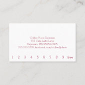 Eenvoudige Word Color Back Loyalty Coffee Punch Ca (Achterkant)