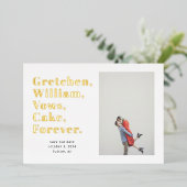 Eenvoudige Word-lijst Opslaan Datum fotokaart Folie Uitnodiging (Staand Voorkant)